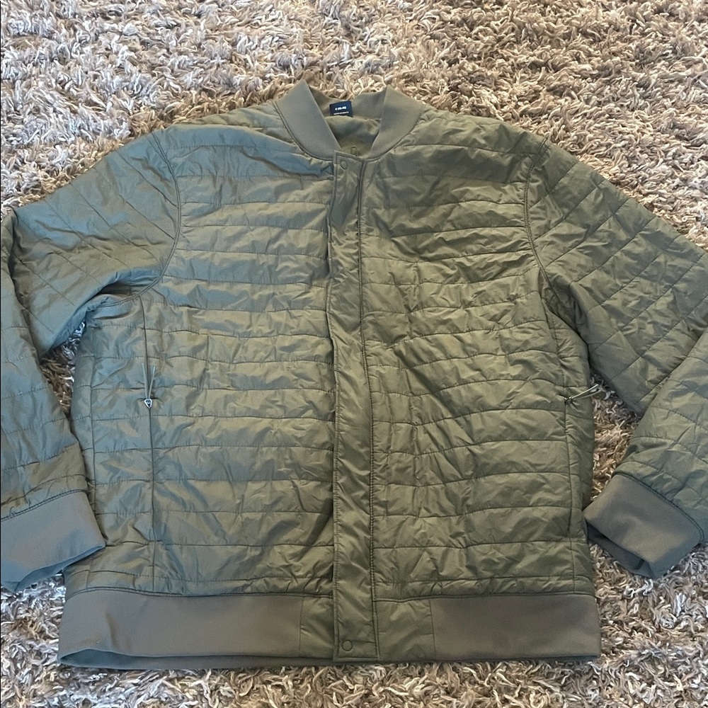 George Olive Green Quilted Men's Jacket size large